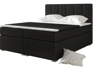 Produktbild von NABBI Gepolstert Doppelbett mit Stauraum Birma 140 - schwarz (Soft 11)