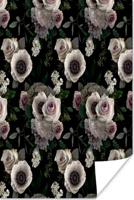 Produktbild von MuchoWow® Poster Blumen - Rose - Anemone 40x60 cm - Plakate für die Wand - Poster Babyzimmer