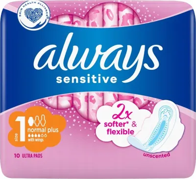 Obrázok produktu pre Vloky Always Sensitive Ultra Normal Plus s krdelkami 10 ks