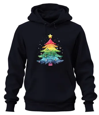 Produktbild von Weihnachtsbaum LGBTQ - Weihnachten Weihnachtsgeschenk Hoodie Kapuzenpullover, Navy, L