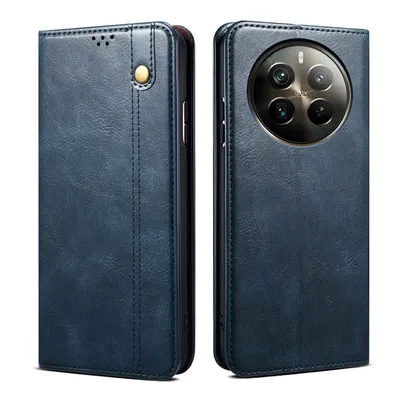 Produktbild von Hülle für Realme 12 Pro/Realme 12 Pro+ Leder Brieftasche Schutzhülle mit Standfunktion Blau