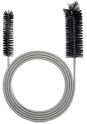 Produktbild von Flexible Rohrbürste Schlauchbürste Rohrreinigungsbürste - 170 cm - Edelstahl - Mit zwei Bürstenköpfen - Für enge Rohre und Leitungen