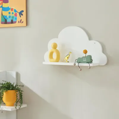 Immagine prodotto di Mensola a muro 'Skanderborg' 25x45x10cm a forma di nuvola bianca