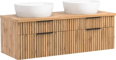 Produktbild von Waschtisch >Nizza< in Wotaneiche-Dekor - 120x41x47cm (BxHxT)