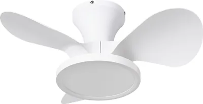 Produktbild von BELIANI Deckenventilator Weiß Kunststoff mit LED Beleuchtung Fernbedienung Modernes Design Skandinavischer Stil Wohnzimmer