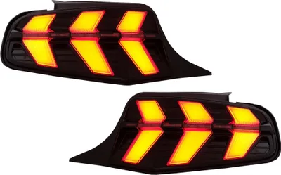 Zdjęcie produktu dla Tylne światła LED do Forda Mustanga V przed faceliftem 2010-2012 Smoke 7 trybów Dynamic.