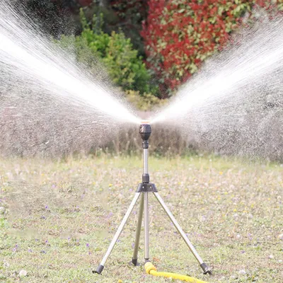 Produktbild von Rasensprenger große flächen, 360 Grad Automatic Rotating Teleskop-Sprinkler-Stativ,Bewässerungsregner Für Große Flächen, Hof, Garten, Rasen