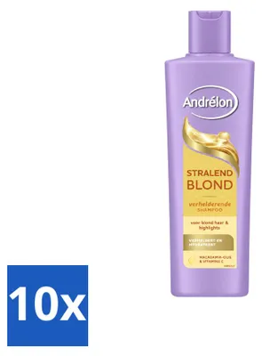 Obrázok produktu pre 10 ks šampónu Andrélon Stralend Blond – 250 ml – výhodný balík – 10 kusov