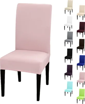 Produktbild von Stuhlhusse Stretch Altrosa elastischer Universal Stuhlüberzug Esszimmer Stuhlbezug Dehnbar, 1 Stück