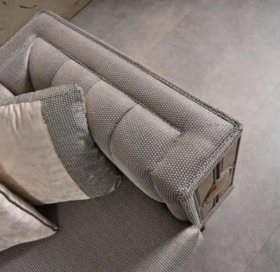 Produktbild von Moderne Couchgarnitur Garnitur Dreisitzer Sessel Sofa Grau Stoff 4tlg