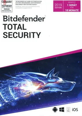 Produktbild von Bitdefender Total Security 2023 | 3 Geräte | 1 an | PC/MAC/Android |