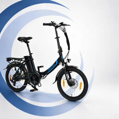 Produktbild von 20 Zoll E-Faltrad Camp-20D Pedelec Schwarz smartEC
