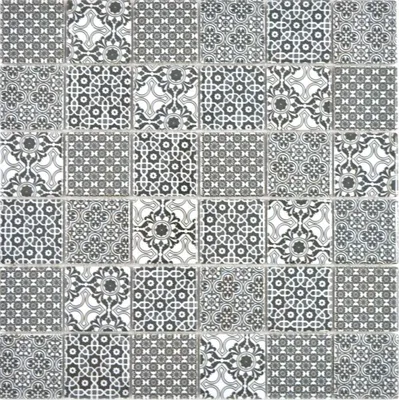 Produktbild von Keramik Mosaik schwarz weiss Mosaikfliese Wand Fliesenspiegel Küche Bad MOS14-0333_f