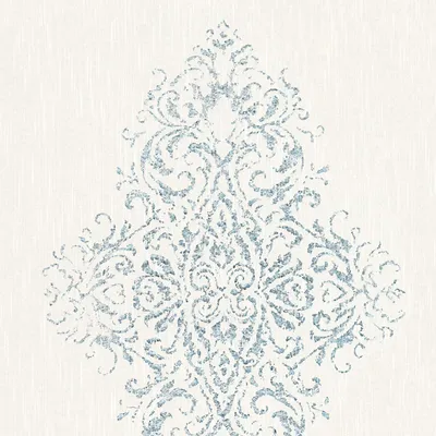 Produktbild von Architects Paper Barocktapete Luxury Wallpaper Tapete mit Ornamenten Textiltapete weiß silber blau 10,05 m x 0,53 m