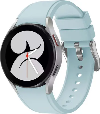 Produktbild von SYSTEM-S Armband flexibel aus Silikon 20mm für Samsung Galaxy Watch 4 Smartwatch Hellblau