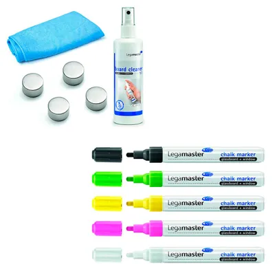 Image de Legamaster Tableau magnétique en verre Set d'accessoires Starter kit 11 pièces