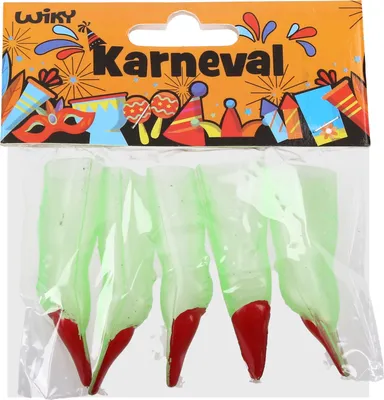 Produktbild von Wiky Hexenfinger, 5 Stück, Kunststoff, im Beutel – Karneval