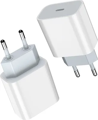 Produktbild von 2 x 20W Netzteil USB-C Schnellladegerät SOONTEC Fast Charge Power Adapter für alle Elekrtogeräte mit passendem Kabel iPhone, iPad, Samsung, Huawei...