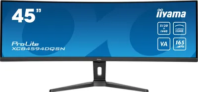 Produktbild von iiyama ProLite XCB4594DQSN-B1 44.5" 32:9 Curved VA Panel, 165Hz, 5120x1440 0.8ms (GtG), USB-C