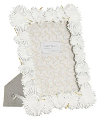 Immagine prodotto di Cornice portafoto Palm Leaf in resina bianca con foglie di palma 15x20