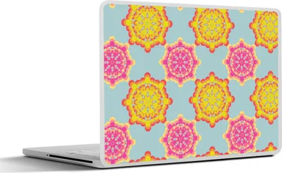 Produktbild von MuchoWow® Laptop Aufkleber Sticker Cover Flower Power - Design - Hippie 30x21 cm - Sticker für Laptop - Selbstklebend