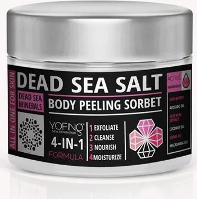 Obrázok produktu pre Telový peeling so soľou z Mŕtveho mora Telový peeling Sorbet