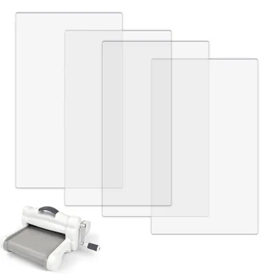 Image de Plaques de découpe compatibles pour gaufrage - Lot de 4 plaques de découpe en polycarbonate transparent, dimensions : 38 x 22 x 0,3 cm