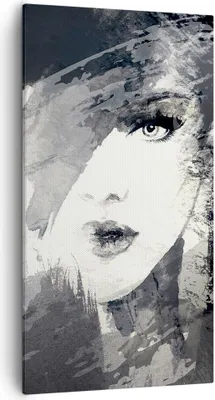 Produktbild von Bild auf Leinwand - Leinwandbild - Frau Gesicht - 55x100cm - Wand Bild - Wanddeko - Wandbilder - Leinwanddruck - Bilder - Kunstdruck - Wanddekoration - Leinwand bilder - Wandkunst - PA55x100-3757