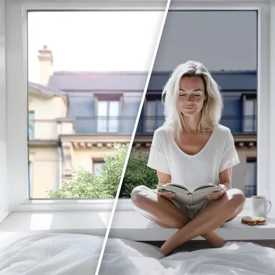 Produktbild von DIMEXACT - DIMEXACT Sonnen-/Wärmeschutzfolie für Fenster und Glasscheiben, Innenmontage für Flächen unter 1,2 m2, Bronzefarben - 72 % Reduzierung der Sonneneinstrahlung, Breite bis zu 1,52 m, Rolle -152 cm x 10 m - en Rouleau