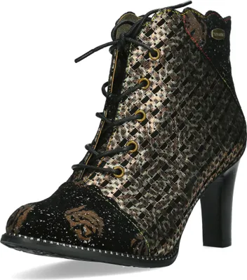 Produktbild von Laura Vita Damen Stiefelette aus Leder mit Metallic Effekt Alcbaneo 127, Größe:39 EU, Farbe:Gold