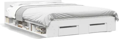 Obrázek produktu pro vidaXL Rám postele se zásuvkami bílý 120x190 cm materiál na bázi dřeva