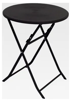 Produktbild von Runder Gartentisch in Holzoptik grau Ø 60 cm klappbar