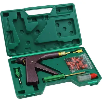 Produktbild von Reifenreparatur Set Tubeless Stopfen Kit – Profi Reparatur-Set mit Pilz-Stopfen | Für Motorrad Auto ATV LKW Wohnmobil Anhänger Schwerlast