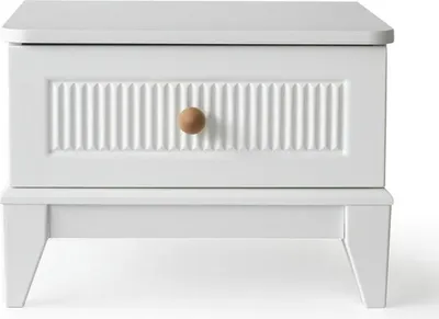 Produktbild von Nachttisch Nachtkonsole Beistelltisch Konsolen Tische Holz Weiß Tisch Neu