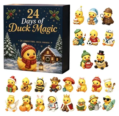 Produktbild von Adventskalender 24 Tage Countdown Kalender Sammlerstücke Ornament 3D Ente
