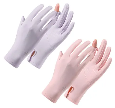 Produktbild von Sonnenschutzhandschuhe 2 Paar, Damen Fingerlose Atmungsaktive Reithandschuhe Mit Abnehmbarem Druckknopfverschluss, Für Outdoor Sport Und Gartenarbeit