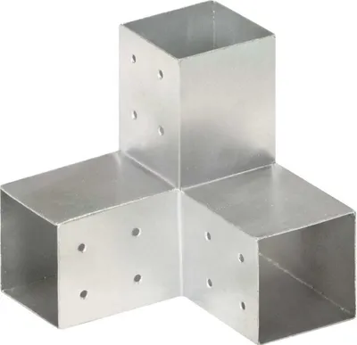Immagine prodotto di Connettori per Pali a Forma di Y 4 pz Metallo Zincato 81x81 mm