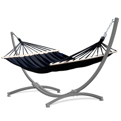 Obrázok produktu pre Potenza Hojdacia sieť s rámom Dvojitá hojdacia sieť s tyčou 220x160 cm I Rám 220kg