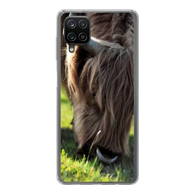 Produktbild von MuchoWow® Handyhülle Schutzhülle Hülle für Samsung Galaxy A12 Schottischer Highlander - Hörner - Sonne Silikon Softcase Handy Hülle - Bild