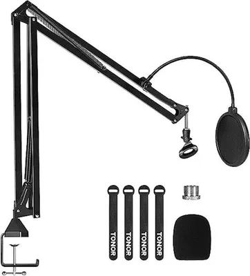 Zdjęcie produktu dla Profesjonalny uchwyt mikrofonowy, regulowany, 55 x 16 x 9,7 cm, standardowy