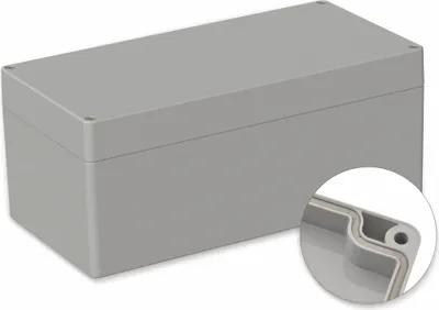 Produktbild von POLLIN, ABS Gehäuse, 240,5 x 120 x 100,5 mm, IP66, Lichtgrau