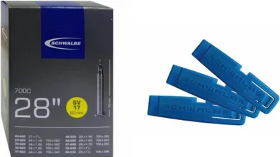 Produktbild von Schwalbe Schlauch SV17 lang 28x1 1/8-1.75 28/47-622/635 SV60mm Reifenheber 3 ...