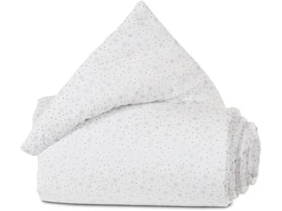 Produktbild von babybay Nestchen Organic Baumwolle passend für Modell Maxi, Boxspring, Comfort und Comfort Plus, weiß Glitzersterne diamant