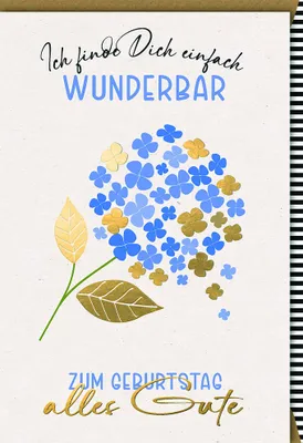 Produktbild von Geburtstag - Glückwunschkarte im Format 11,5 x 17 cm mit Umschlag