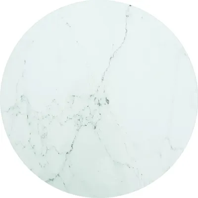 Obrázok produktu pre Stolová doska, biela Ø50x0,8 cm, tvrdené sklo, mramorový dizajn