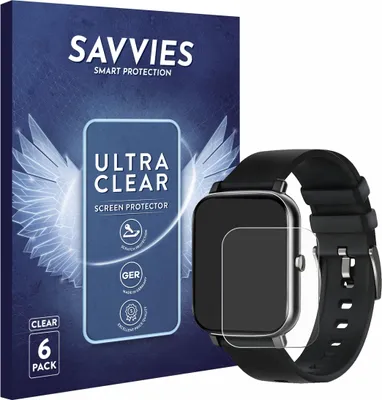 Produktbild von 6x Für Ibetter Smartwatch 1.69" Schutzfolie Savvies Displayschutz Display Schutz Folie Klar Transparent
