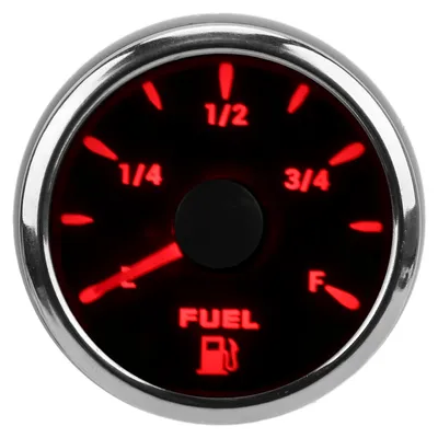 Zdjęcie produktu dla 52MM Wskaźnik poziomu paliwa 0?190�� Miernik poziomu paliwa w zbiorniku z 7-kolorowym podświetleniem do samochodu Łódź RV YachtBlack