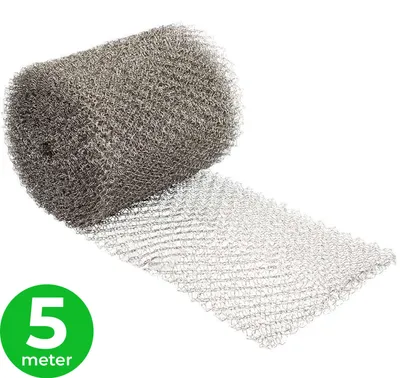 Productafbeelding van VerminBuster Muizengaas - 5m x 15cm - Rattengaas - RVS Weringsgaas - Stootvoegrooster gaas