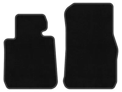 Productafbeelding van Velours voormatten voor BMW 1 F22 2011-2019 (coupé) – 2-delig, zwart, op maat – Wielganizator BASIC