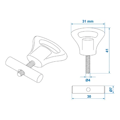 Produktbild von 2x Kederstopper 8-10mm für Kederschiene geeignet für Planen, Vorzelte oder Sonnensegel